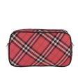 BURBERRY Nova Check Blue Label Hand Bag Nylon RedNew 80234 on Sale