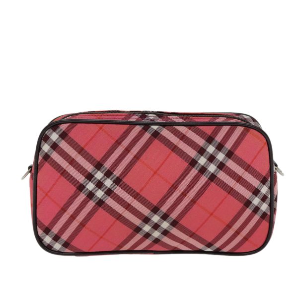 BURBERRY Nova Check Blue Label Hand Bag Nylon RedNew 80234 on Sale