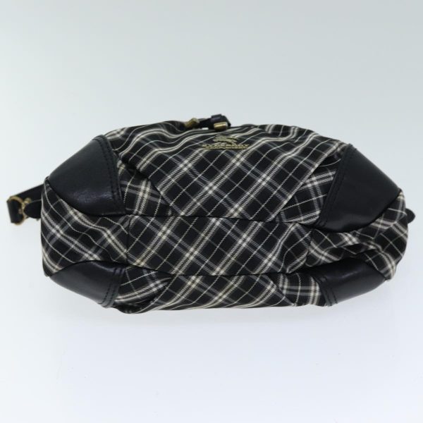 BURBERRY Nova Check Blue Label Hand Bag Nylon BlackNew 81944 Sale