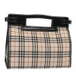 BURBERRY Nova Check Blue Label Hand Bag Nylon Leather Beige SilverNew yk15023 Online Sale