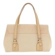 BURBERRY Hand Bag Canvas Leather White Beige SilverNew ti2164 Cheap