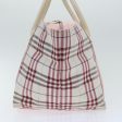 BURBERRY Nova Check Blue Label Hand Bag Canvas White RedNew bs18266 Sale