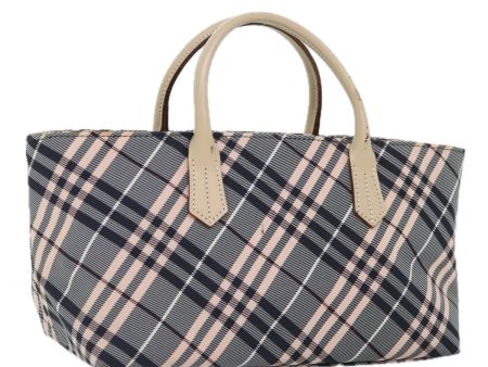 BURBERRY Nova Check Blue Label Hand Bag Nylon Gray PinkNew ti2109 Discount