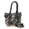 BURBERRY Nova Check Hand Bag Canvas Leather 2way BlackNew bs16022 For Cheap