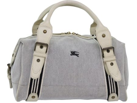 BURBERRY Blue Label Hand Bag Canvas GrayNew 83421 on Sale