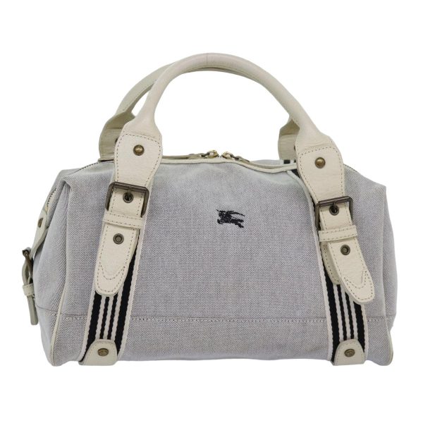 BURBERRY Blue Label Hand Bag Canvas GrayNew 83421 on Sale