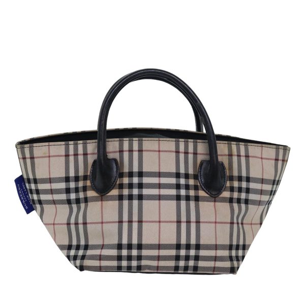 BURBERRY Nova Check Blue Label Hand Bag Nylon BeigeNew 80166 Fashion