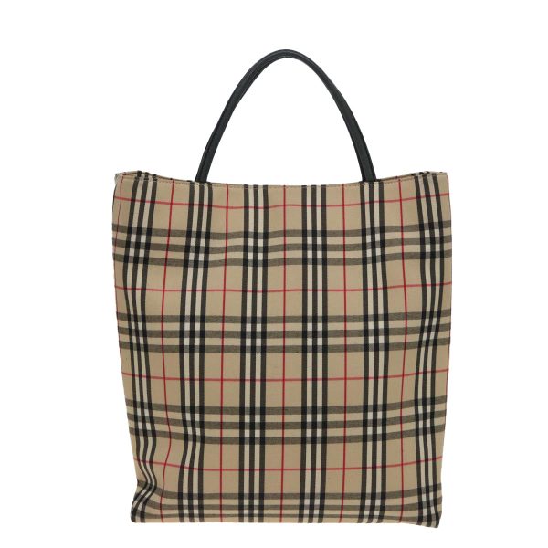 BURBERRY Nova Check Hand Bag Canvas BeigeNew 81820 Fashion