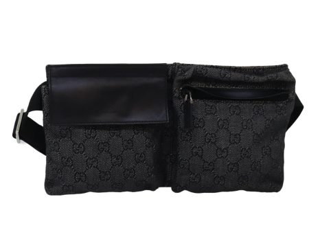 GUCCI GG Canvas Waist bag Black 28566 ep4558 Sale