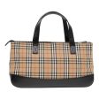 BURBERRY Nova Check Hand Bag Canvas BeigeNew 91568 For Sale