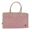 BURBERRY Nova Check Blue Nobel Hand Bag Canvas Pink BeigeNew bs15726 Online Hot Sale