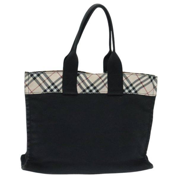 BURBERRY Nova Check Blue Label Hand Bag Canvas Black Beige SilverNew hs1687 on Sale