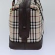 BURBERRY Nova Check Hand Bag Canvas BeigeNew 81461 Online now