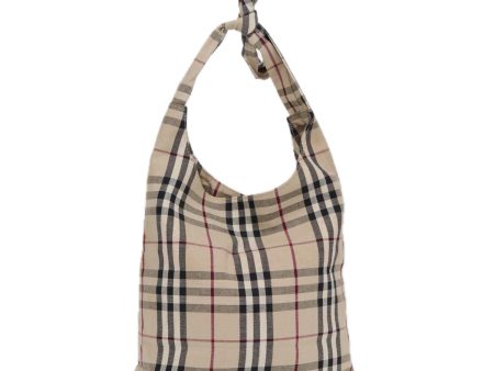 BURBERRY Nova Check Hand Bag Canvas BeigeNew 77629 For Sale