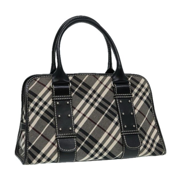 BURBERRY Nova Check Blue Label Hand Bag Canvas Leather Beige SilverNew bs17027 For Cheap