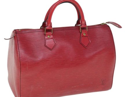 LOUIS VUITTON Epi Speedy 30 Hand Bag Castilian Red M43007  60718 on Sale