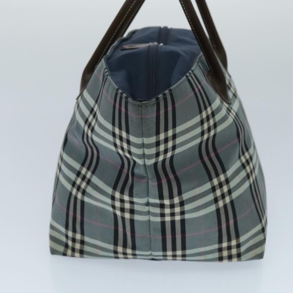 BURBERRY Nova Check Blue Label Hand Bag Nylon BlueNew ti2198 Online