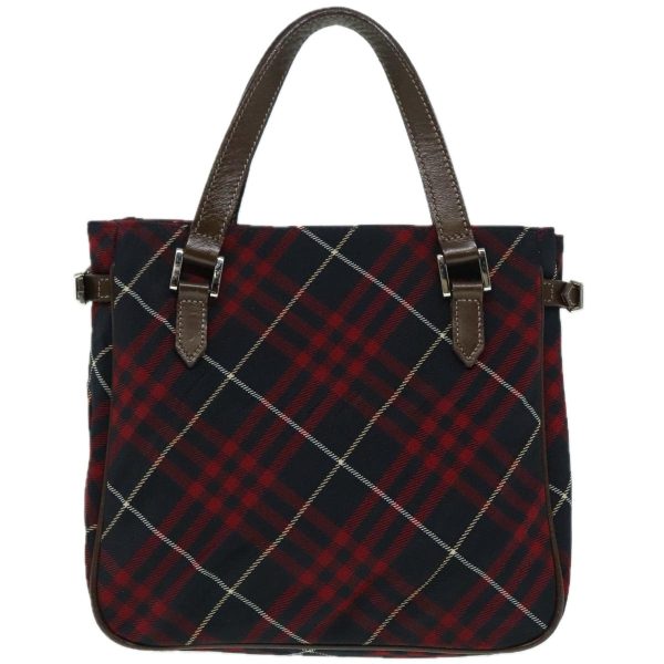 BURBERRY Nova Check Blue Label Hand Bag Canvas RedNew hk1651 Online now