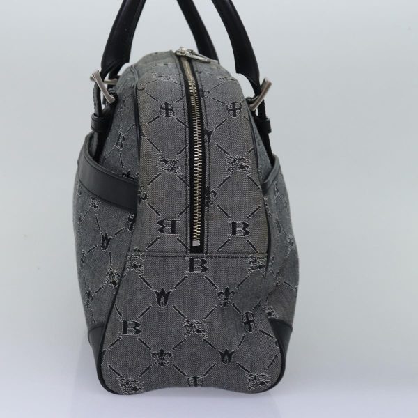 BURBERRY Black label Hand Bag Canvas GrayNew bs14979 Sale