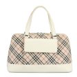 BURBERRY Nova Check Hand Bag Canvas Beige SilverNew 96953 Discount