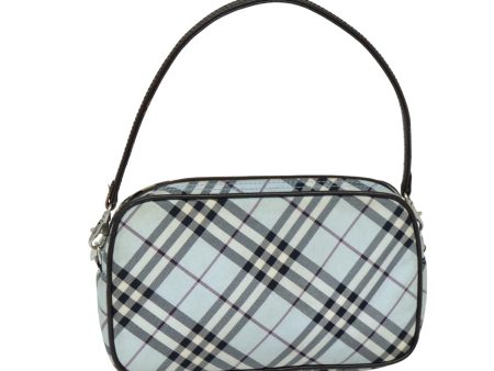 BURBERRY Nova Check Blue Label Hand Bag Nylon Light BlueNew bs15360 Online Sale