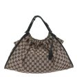 GUCCI GG Canvas Hand Bag Beige Black 76554 78779 Online Hot Sale