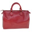 LOUIS VUITTON Epi Speedy 30 Hand Bag Castilian Red M43007  60718 on Sale