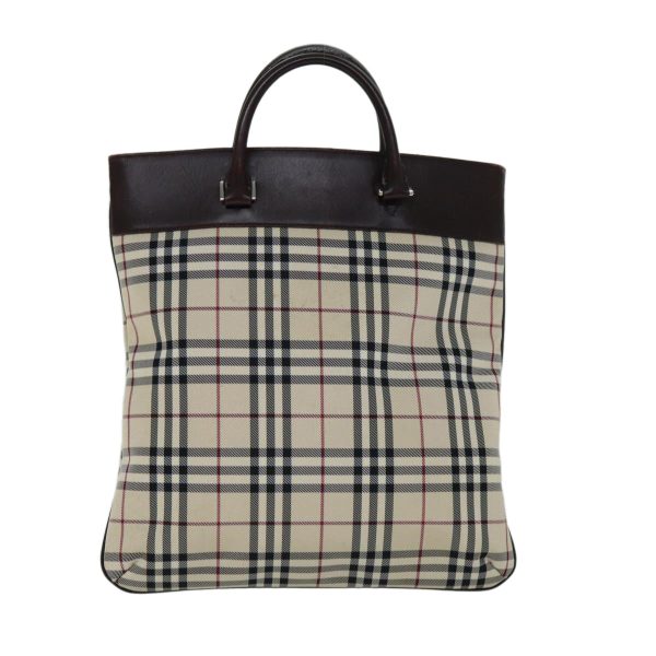 BURBERRY Nova Check Hand Bag Canvas BeigeNew ep4559 Fashion