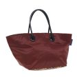 BURBERRY Nova Check Blue Label Hand Bag Nylon Wine Red BlackNew ti1967 Fashion