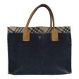 BURBERRY Blue Label Hand Bag Canvas Blue SilverNew ti2167 Online now