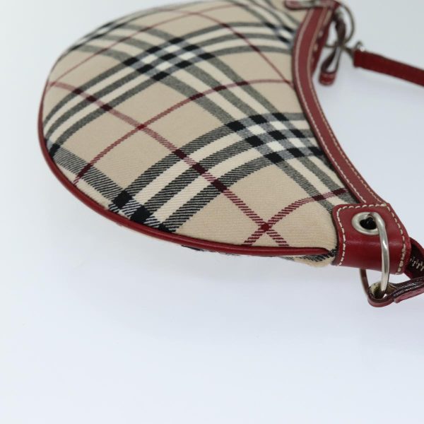 BURBERRY Nova Check Blue Label Hand Bag Beige RedNew ti1760 Online