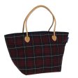 BURBERRY Nova Check Blue Label Hand Bag Nylon Red NavyNew ti1865 Online now