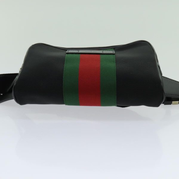 GUCCI Web Sherry Line Waist bag Canvas Outlet Black Red Green 630919 70293 Hot on Sale