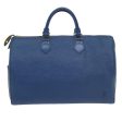 LOUIS VUITTON Epi Speedy 35 Hand Bag Toledo Blue M42995  uy136 Online Sale