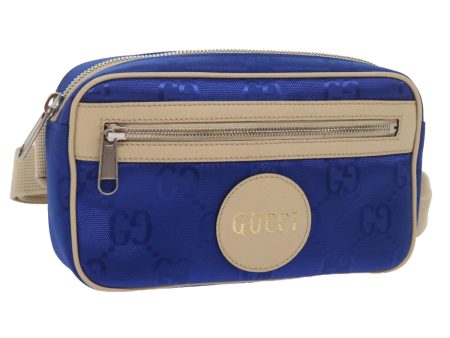 GUCCI GG Nylon Bum Bag Body Bag Blue 631341 67621A Hot on Sale