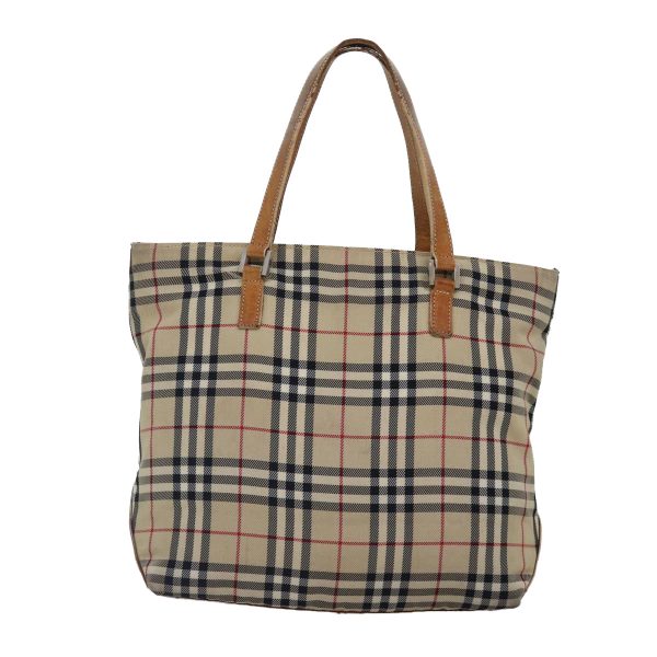 BURBERRY Nova Check Blue Label Hand Bag Canvas Beige SilverNew yk14864 For Discount