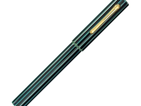 Taccia Kaku-Tate Limited Edition Fountain Pen, Asagi (Blue-Green) - 14K Gold Nib Fashion