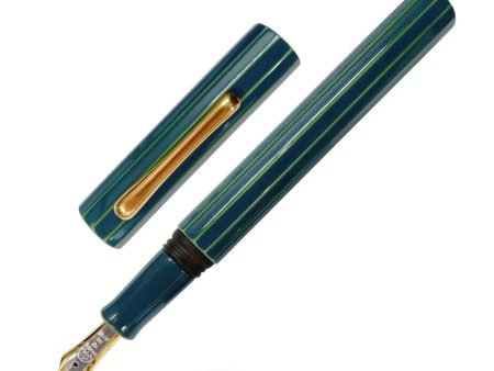 Taccia Kaku-Tate Limited Edition Fountain Pen, Ryuryoku (Tree Green) - 14K Gold Nib Discount